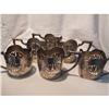 Image 1 : Antique 6 silver cup holders set #2300341