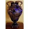 Image 1 : LARGE FRENCH COBALT 2 TONE BLUE URN WITH THICK #2300603