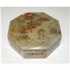 Image 1 : Vintage Chinese Jade Box  w Poem Carved on side#2301051