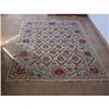 Image 1 : SUZANI UZBEK SILK HANDMADE EMBROIDERY 74"x 55" #2313202