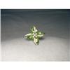 Image 1 : Estate 14K Gold Peridot Diamond Floral Ring #2313744