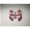 Image 1 : 18K White Gold Ruby Diamond Butterfly Brooch #2313823