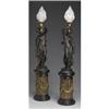Image 1 : RESIN BASE GRECIAN PAIR LAMPS NEW #2321225