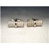 Image 1 : Estate 14K WG Gold Textured Mens Cufflinks #2321341