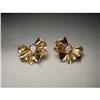 Image 1 : 14K YG Gold Diamond Bow Clip-on Clipon Earrings#2321423