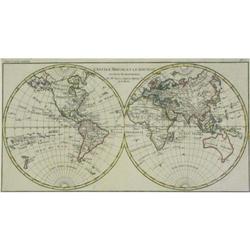 Map Ancien Monde Bonne 1780 World hemispheres #2329363