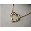 Image 1 : Estate 14K YG Gold Diamond Heart Pendant Slide #2330036