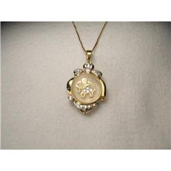 14K YG Gold Diamond Zodiac Sagittarius Pendant #2330059