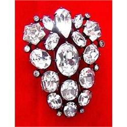 Eisenberg Sterliing Silver & Paste Brooch #2330314