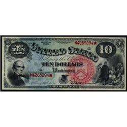 Fr 96 1869 $10 Legal Tender. PMG Gem Unc. 65EPQ
