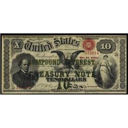 Fr 190b 1864 $10 Compound Interest Note PCGS VF25