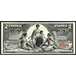 Fr 247. 1896 $2 Silver Cert. PCGS. Gem New 65PPQ