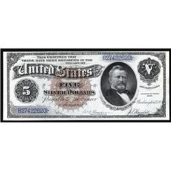 Fr 263 1886 $5 Silver Cert Choice Crisp Unc.