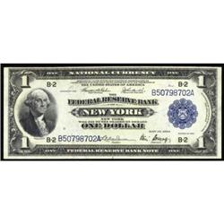 Fr 712 1918 $1 FRBN. PMG ChUnc.64EPQ