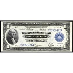 Fr 717 1918 $1 FRBN. Choice AU.