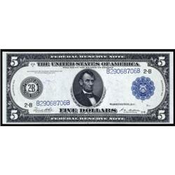 Fr 851a. 1914 $5 FRN. PMG Gem Unc. 66EPQ