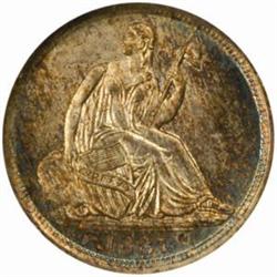 1837 Half Dime. No Stars Large Date MS67 (NGC)