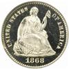 Image 1 : 1868 Seated Liberty Half Dime PR66 DCam(PCGS) CAC