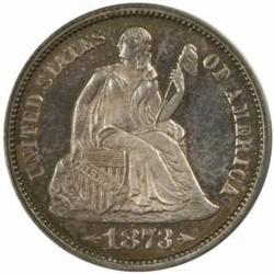 1873 Seated Liberty Dime Arrows PR64 (PCGS)