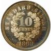 Image 2 : 1869 Pattern Dime Judd-702,PR66 Cameo (NGC)