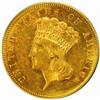 Image 1 : 1868 Three-Dollar Gold Piece MS61 (PCGS)