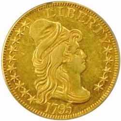 1795 Capped Bust Right Half Eagle. AU55(PCGS) OGH