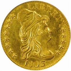 1803/2 Capped Bust Right $5. MS63 (PCGS)
