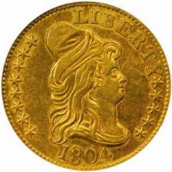 1804 Capped Bust Right Half Eagle. AU58 (NGC)