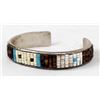 Image 1 : Navajo Inlay Beadwork Cuff Bracelet W/CL Hallmark