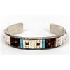 Image 2 : Navajo Inlay Beadwork Cuff Bracelet W/CL Hallmark