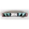 Image 1 : Zuni Sterling Silver Stone Inlay Barrette