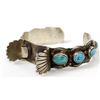 Image 1 : Vintage SSilver Navajo Bisbee Turquoise Watch Band