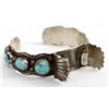 Image 4 : Vintage SSilver Navajo Bisbee Turquoise Watch Band