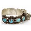 Image 7 : Vintage SSilver Navajo Bisbee Turquoise Watch Band