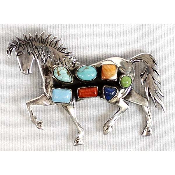 Navajo Sterling Silver Overlay Pin/Pendant