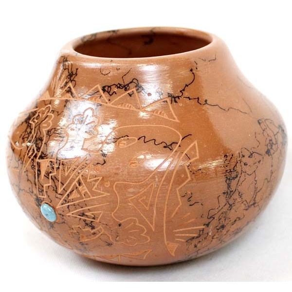 Navajo Horse Hair Bowl by Gerie Vail