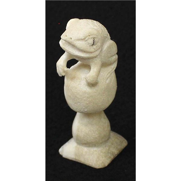 Zuni Carved Antler Frog Fetish by Esteban Najera