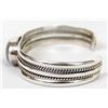 Image 3 : Navajo Silver Agate Cuff Bracelet HY Hallmark