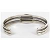 Image 4 : Navajo Silver Agate Cuff Bracelet HY Hallmark