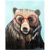 Image 1 : Acrylic Painting of Educated Bear by Kills Thunder
