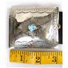 Image 6 : Navajo German Silver Rectangular Concho Belt