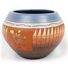 Image 4 : Navajo Etched and Hand Painted Bowl Signed