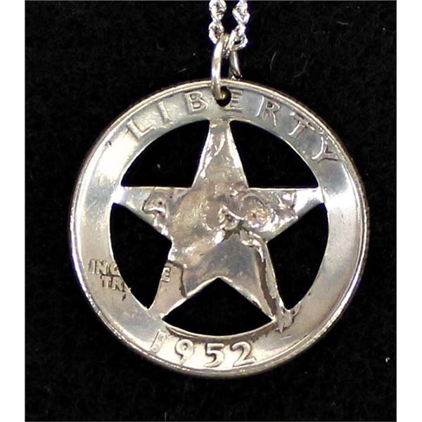 1952 Washington Quarter Star Pendant Necklace