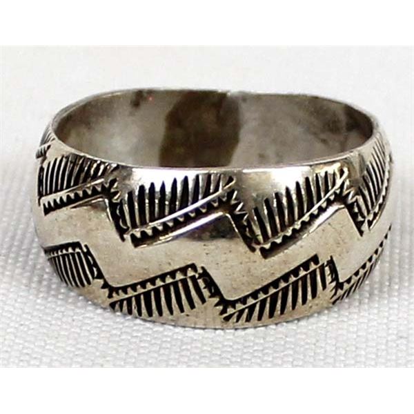 Navajo Sterling Silver Wedding Ring