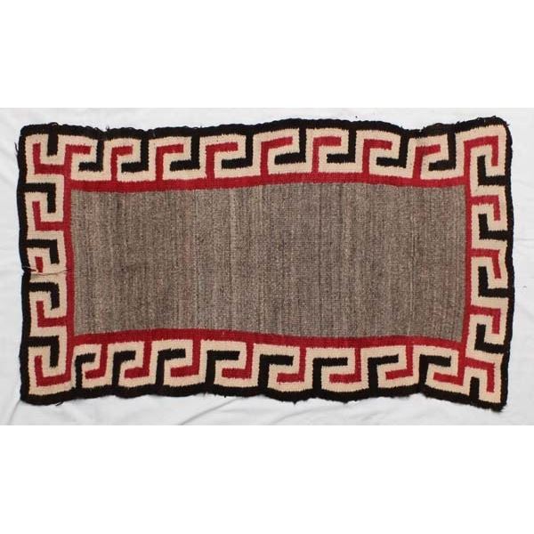 Navajo 1940's/50's Cotton Mayan Key Design Rug