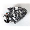 Image 9 : Zuni Zebra Stone Owl Fetish by Jeffery Tsalabutie