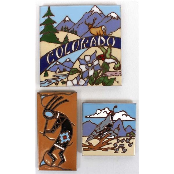 3 Earthenware South Western Tiles