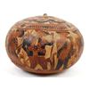 Image 8 : 2 Carved and Hand Painted Gourds