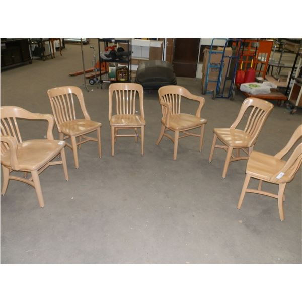 6 Oak Dinning Room Chairs