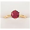 Image 1 : Yellow Gold Ruby Solitaire Ring